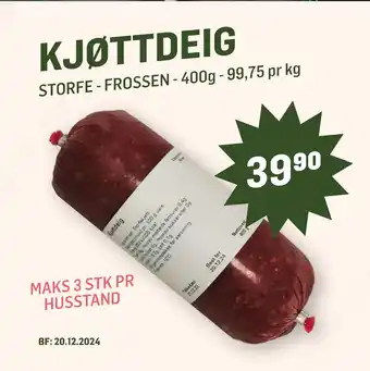 Holdbart KJØTTDEIG tilbud