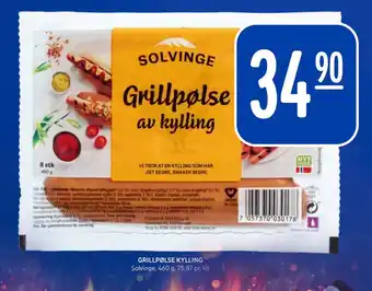 Rema 1000 GRILLPØLSE KYLLING tilbud