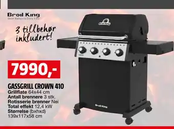 Bauhaus GASSGRILL CROWN 410 tilbud