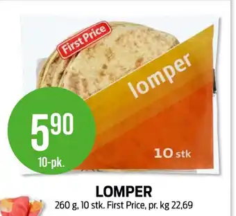 Kiwi First price lomper tilbud