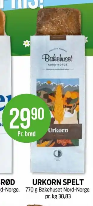 Kiwi Bakehuset urkorn speltbrød tilbud