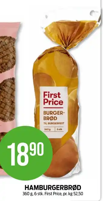 Kiwi First price hamburgerbrød tilbud