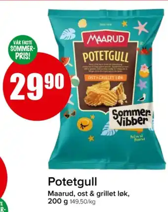 Eurospar Maarud potetrgull ost & løk tilbud