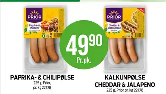 Kiwi Prior cheddar & jalapenopølse kalkun tilbud