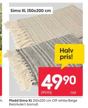 Rusta Ukjent pledd tilbud