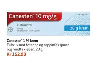 Apotek 1 Canesten 1 % krem tilbud
