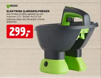 jem & fix ELEKTRISK GJØDSESLPREDER tilbud