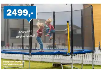 Biltema Trampoline Ø396 cm, med sikkerhetsnett tilbud