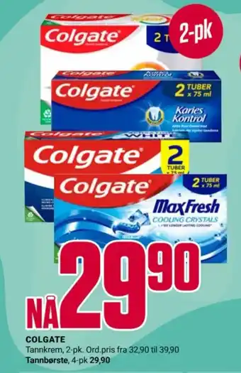 Europris COLGATE tilbud