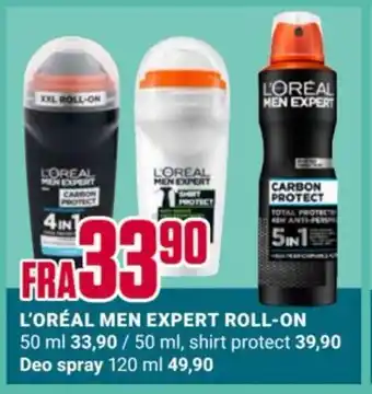 Europris L'ORÉAL MEN EXPERT ROLL-ON tilbud