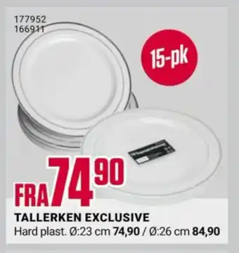 Europris TALLERKEN EXCLUSIVE tilbud