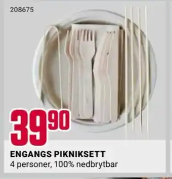 Europris ENGANGS PIKNIKSETT tilbud