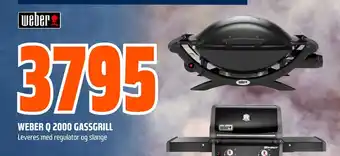 Obs Bygg WEBER Q 2000 GASSGRILL tilbud