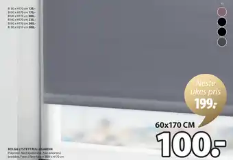 JYSK BOLGA LYSTETT RULLEGARDIN tilbud