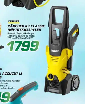 Coop Byggmix KÄRCHER K3 CLASSIC HØYTRYKKSSPYLER tilbud