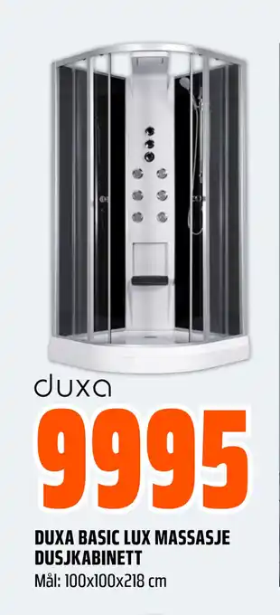 Obs Bygg DUXA BASIC LUX MASSASJE DUSJKABINETT tilbud