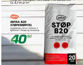 Coop Byggmix INFRA B20 STØPEMØRTEL tilbud