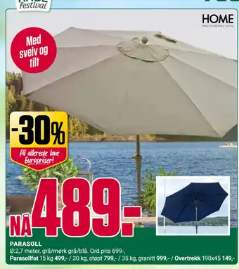 Europris PARASOLL tilbud