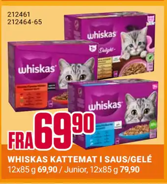 Europris WHISKAS KATTEMAT I SAUS/GELÉ tilbud