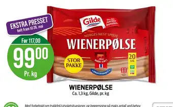 Kiwi WIENERPØLSE tilbud