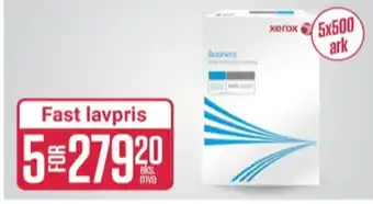 Europris Xerox kopipapir tilbud