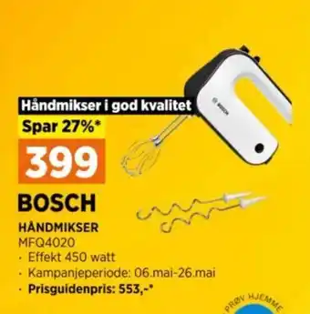 POWER BOSCH HÅNDMIKSER MFQ4020 tilbud