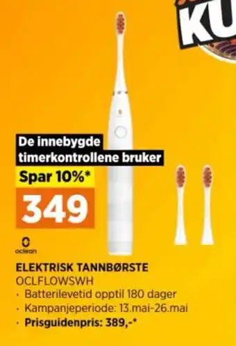 POWER ELEKTRISK TANNBØRSTE tilbud