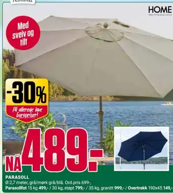 Europris PARASOLL tilbud