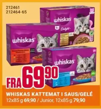 Europris WHISKAS KATTEMAT I SAUS/GELÉ tilbud