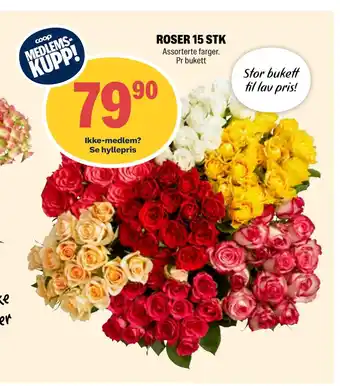 Coop Extra ROSER 15 STK tilbud