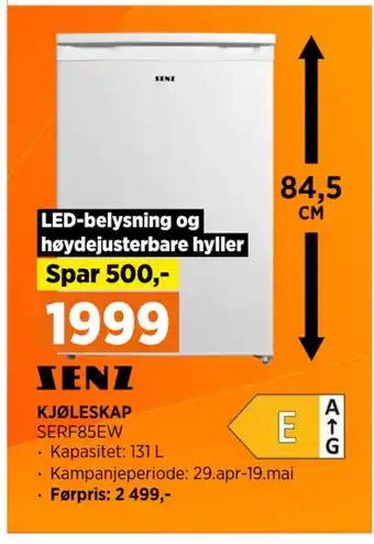 POWER KJØLESKAP tilbud