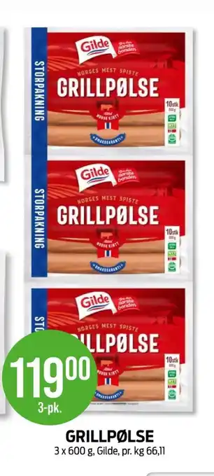 Kiwi Gilde grillpølser tilbud