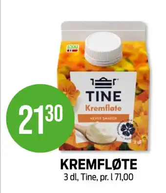 Kiwi Tine kremfløte tilbud