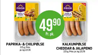 Kiwi Prior cheddar & jalapenopølse kalkun tilbud