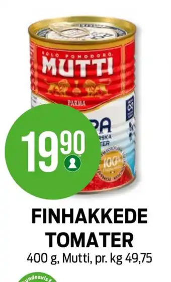 Kiwi Mutti tomater hakkede tilbud