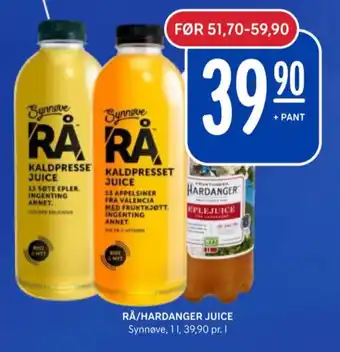 Rema 1000 Rå appelsinjuice med fruktkjøtt tilbud