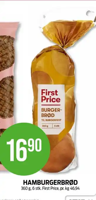 Kiwi First price hamburgerbrød tilbud