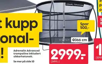 Rusta Adrenalin advanced trampoline tilbud