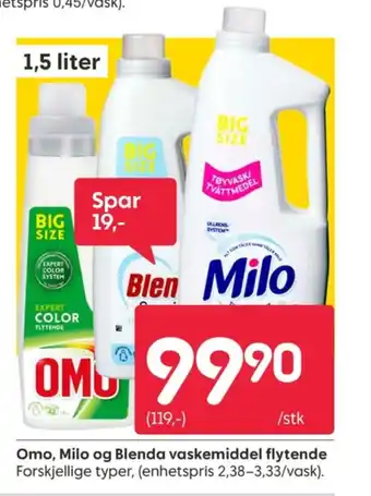 Rusta Omo vaskemiddel-flytende tilbud