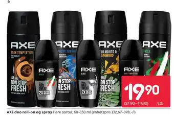 Rusta Axe roll-on tilbud