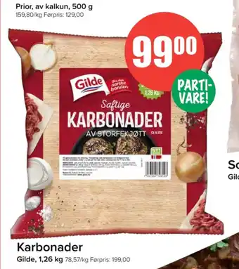 Eurospar Gilde karbonader tilbud