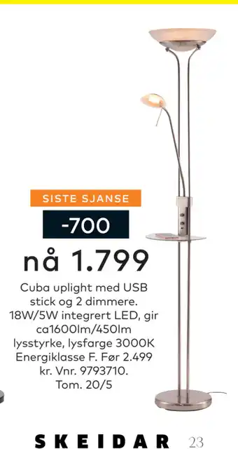 Skeidar Cuba uplight tilbud