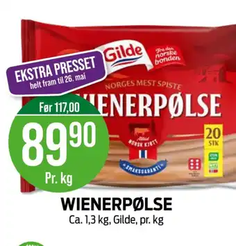 Kiwi Gilde wienerpølser tilbud