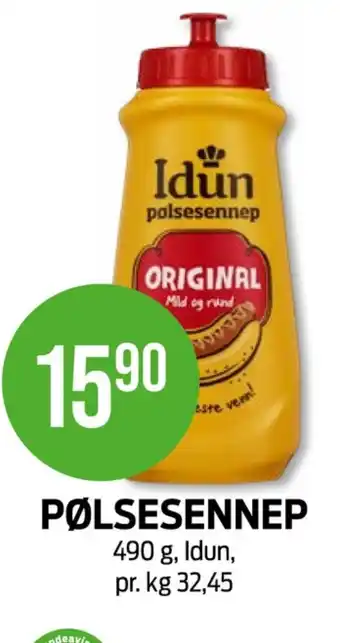 Kiwi Idun pølsesennep tilbud