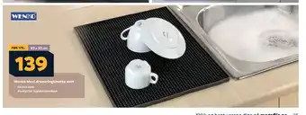 Megaflis Wenko Maxi dreneringsmatte sort tilbud