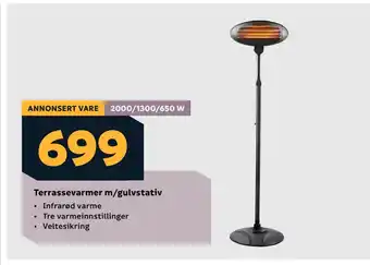 Megaflis Terrassevarmer m/gulvstativ tilbud