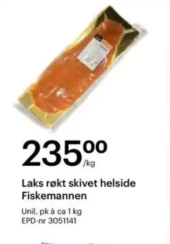 Laks røkt skivet helside Fiskemannen