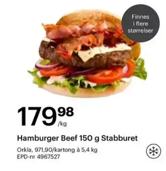Storcash Hamburger Beef 150 g Stabburet tilbud
