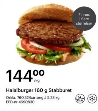 Storcash Halalburger 160 g Stabburet tilbud