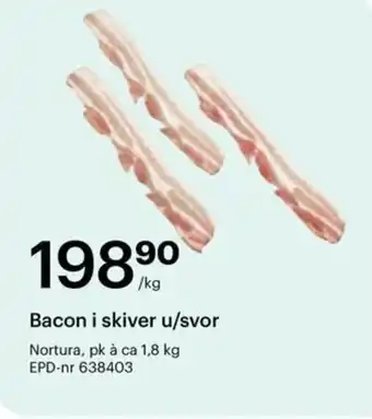 Storcash Bacon i skiver u/svor tilbud